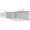 vidaXL Outdoor Dog Kennel with Roof Silver 3x9x2.5 m Galvanised Steel