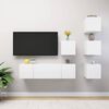 vidaXL 6 Piece TV Cabinet Set White Engineered Wood