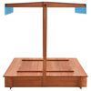 vidaXL Sandbox with Roof Firwood 122x120x123 cm
