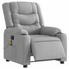vidaXL Electric Massage Recliner Chair Light Grey Fabric