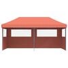 vidaXL Foldable Party Tent Pop-Up with 3 Sidewalls Terracotta