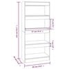 vidaXL Book Cabinet/Room Divider Black 60x30x135 cm Engineered Wood