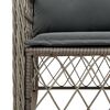 vidaXL 7 Piece Garden Dining Set with Cushions Grey Poly Rattan