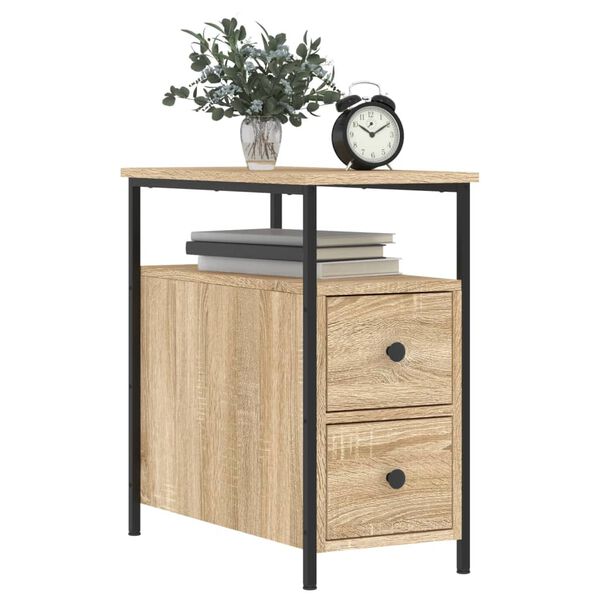 vidaXL Bedside Cabinets 2 pcs Sonoma Oak 30x60x60 cm Engineered Wood
