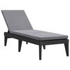 vidaXL Sun Lounger | Anthracite | Polypropylene | Standard size for sun loungers