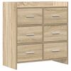 vidaXL Sideboard Sonoma Oak 75 x 33 x 80 cm Engineered Wood