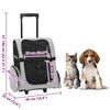 vidaXL Pet Trolley 3-in-1 Design Grey 48x32x(57-106) cm Oxford Fabric