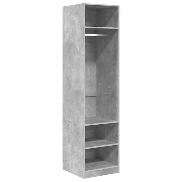 vidaXL Wardrobe Concrete Grey 50x50x200 cm Engineered Wood