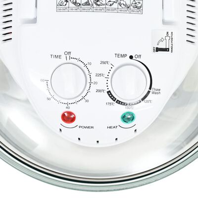 vidaXL Halogen Convection Oven with Extension Ring 1400 W 17 L