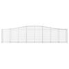 vidaXL Arched Gabion Baskets 7 pcs 400x50x80/100 cm Galvanised Iron