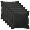 vidaXL Cushion with Pillow HOUTEN 6 pcs Black Velvet
