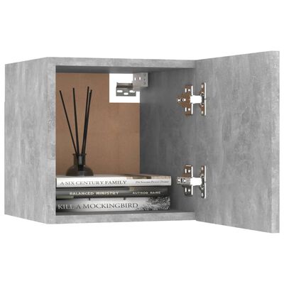vidaXL Wall Mounted TV Cabinet Concrete Grey 30.5x30x30 cm