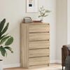 vidaXL Drawer Cabinet Sonoma Oak 60x36x103 cm Engineered Wood
