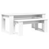 vidaXL Coffee Table Set 2 pcs White Engineered Wood
