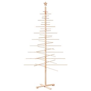 vidaXL Wooden Christmas Tree for Decoration 210 cm Solid Wood Pine