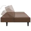 vidaXL 2-Seater Sofa Bed Brown Faux Leather