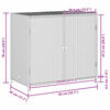 vidaXL Garden Storage Cabinet Brown 83x45x76 cm Poly Rattan