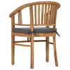 vidaXL Garden Chairs with Cushions 2 pcs Solid Teak Wood