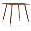 vidaXL Dining Table Brown 80.5x80.5x73 cm MDF