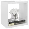 vidaXL Wall Cube Shelves 4 pcs High Gloss White 22x15x22 cm