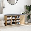 vidaXL Shoe Bench Sonoma Oak 102x32x50 cm Engineered Wood