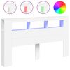 vidaXL LED Headboard White 180x18,5x103,5 cm Engineered Wood