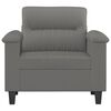 vidaXL Sofa Chair Dark Grey 60 cm Microfibre Fabric