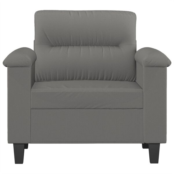 vidaXL Sofa Chair Dark Grey 60 cm Microfibre Fabric