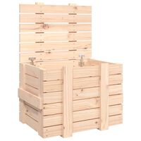 vidaXL Storage Box 58x40.5x42 cm Solid Wood Pine