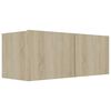 vidaXL 3 Piece TV Cabinet Set Sonoma Oak Engineered Wood