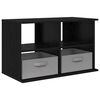vidaXL TV stand with Drawer Black Oak 79 x 40 x 48 cm