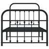 vidaXL Metal Bed Frame without Mattress with Footboard Black 90x190cm