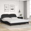 vidaXL Bed Frame "Viana" with LED without Mattress Black 180x200 cm