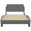 vidaXL Bed Frame "Dover" Dark Grey 107x203 cm King Single Fabric