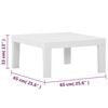vidaXL 3 Piece Garden Lounge Set with Cushions Plastic White