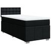 vidaXL Box Spring Bed with Mattress Black King Single Fabric