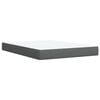 vidaXL Box Spring Bed with Mattress Dark Grey Double Fabric