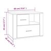vidaXL Bedside Cabinet White 60x36x45 cm Engineered Wood