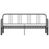 vidaXL Daybed with Trundle without Mattress Black 92x187 cm Single Metal