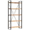 vidaXL 5-Tier Bookcase 90x30x180 cm Solid Acacia Wood
