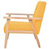 vidaXL Armchair Yellow Fabric