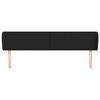vidaXL Headboard with Ears Black 203 cm Faux Leather