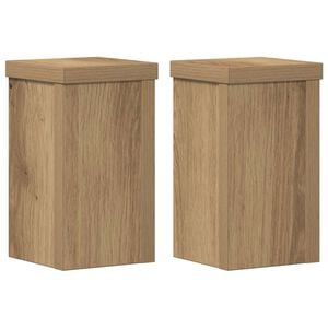 vidaXL Plant Stand 2 pcs Oak 10 x 10 x 18 cm Engineered Wood