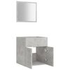 vidaXL 2 Piece Bathroom Furniture Set Concrete Grey Engineered Wood