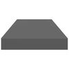 vidaXL Floating Wall Shelves 4 pcs High Gloss Grey 60x23.5x3.8 cm MDF