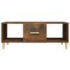 vidaXL Coffee Table Smoked Oak 102x50x40 cm Engineered Wood