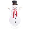 vidaXL Decorative Christmas Snowman Figure LED Luxury Fabric 180cm