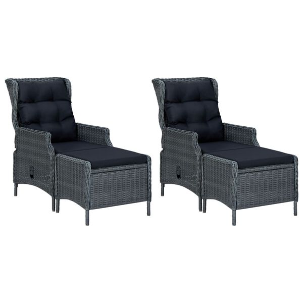 vidaXL 5 Piece Garden Dining Set Dark Grey