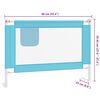 vidaXL Toddler Safety Bed Rail Blue 90x25 cm Fabric