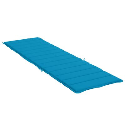 vidaXL Sun Lounger Cushion Blue 200x60x3cm Oxford Fabric